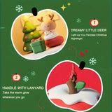 Christmas Apple House Atmosphere Light, 3-Level Dimming & Tap-to-Light, USB-Powered Portable Design, a Peace-Blessing Holiday Gift