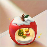 Christmas Apple House Atmosphere Light, 3-Level Dimming & Tap-to-Light, USB-Powered Portable Design, a Peace-Blessing Holiday Gift