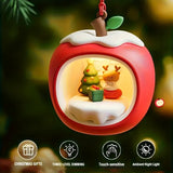 Christmas Apple House Atmosphere Light, 3-Level Dimming & Tap-to-Light, USB-Powered Portable Design, a Peace-Blessing Holiday Gift