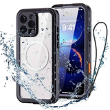 iPhone 16 Pro Max Waterproof Phone Case IP68 Drop Protection Snow Dust Resistant with Lanyard for Swimming Skiing Off Road Adventures(blue)