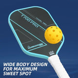 1PCS T700 PRO Carbon Fiber Pickleball Paddle: 8.0oz Lightweight Wide Body Control Paddle for Beginners & Seniors(RED)