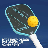1PCS T700 PRO Carbon Fiber Pickleball Paddle: 8.0oz Lightweight Wide Body Control Paddle for Beginners & Seniors(YELLOW)