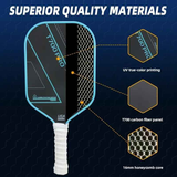 1PCS T700 PRO Carbon Fiber Pickleball Paddle: 8.0oz Lightweight Wide Body Control Paddle for Beginners & Seniors(BLUE)