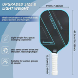 1PCS T700 PRO Carbon Fiber Pickleball Paddle: 8.0oz Lightweight Wide Body Control Paddle for Beginners & Seniors(BLUE)
