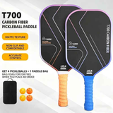 T700 Carbon Fiber Pickleball Paddle Set (2 Pack): 8.0oz Lightweight Widebody Design, Ideal for Beginners & Seniors（BLUE)