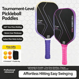 T700 Carbon Fiber Pickleball Paddle Set (2 Pack): 8.0oz Lightweight Widebody Design, Ideal for Beginners & Seniors（pink)