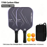 T700 Carbon Fiber Pickleball Paddle Set (2 Pack): 8.0oz Lightweight Widebody Design, Ideal for Beginners & Seniors（pink)