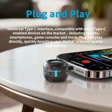 Cyberpunk Mini Type-C Speaker & Microphone – Plug & Play, No Charging Needed, the Eye of Sound in Your Pocket.