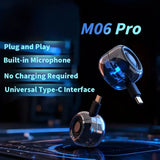Cyberpunk Mini Type-C Speaker & Microphone – Plug & Play, No Charging Needed, the Eye of Sound in Your Pocket.