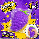 Giant Grape Squishy Toy | Soft TPR Slow Rebound, 16cm Realistic Bumps, Stress Relief & Portable, Must-Have Decompression Toy In Australia - Darrahopens