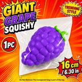 Giant Grape Squishy Toy | Soft TPR Slow Rebound, 16cm Realistic Bumps, Stress Relief & Portable, Must-Have Decompression Toy In Australia - Darrahopens