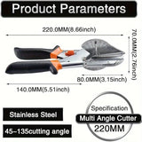 Multi-Angle Cutting Shear, Woodworking Precision Tool, 135-Degree Adjustable, Imported Steel, DIY & Trim Finishing Tool