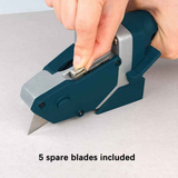 Professional Gypsum Board Cutter Kit with 5m Tape Measure & 5 Spare Blades Aluminum TPR Handle for Dust Free Drywall Foam KT Board Cutting Includes Pencil Ideal for DIY & Professional Use