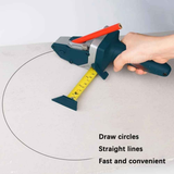Professional Gypsum Board Cutter Kit with 5m Tape Measure & 5 Spare Blades Aluminum TPR Handle for Dust Free Drywall Foam KT Board Cutting Includes Pencil Ideal for DIY & Professional Use