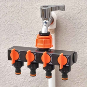 4-Way Independent Valve Garden Hose Splitter: Leak-Proof Faucet Connector, All-in-One for Watering, Car Washing and Sprinkler Systems, Essential Outdoor Tool for Efficient Water Saving/orange In Australia - Darrahopens