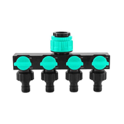 4-Way Independent Valve Garden Hose Splitter: Leak-Proof Faucet Connector, All-in-One for Watering, Car Washing and Sprinkler Systems, Essential Outdoor Tool for Efficient Water Saving/acid blue In Australia - Darrahopens