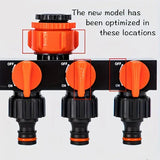 4-Way Independent Valve Garden Hose Splitter: Leak-Proof Faucet Connector, All-in-One for Watering, Car Washing and Sprinkler Systems, Essential Outdoor Tool for Efficient Water Saving/YELLOW In Australia - Darrahopens