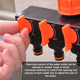 4-Way Independent Valve Garden Hose Splitter: Leak-Proof Faucet Connector, All-in-One for Watering, Car Washing and Sprinkler Systems, Essential Outdoor Tool for Efficient Water Saving/YELLOW