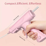 Cordless Rechargeable Hot Glue Gun – 2600mAh Battery, Voice Prompts, 3-Minute Fast Heat, Perfect Tool for Crafts & Repairs. (Pink)