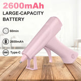 Cordless Rechargeable Hot Glue Gun – 2600mAh Battery, Voice Prompts, 3-Minute Fast Heat, Perfect Tool for Crafts & Repairs. (BLACK)