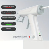 Cordless Rechargeable Hot Glue Gun – 2600mAh Battery, Voice Prompts, 3-Minute Fast Heat, Perfect Tool for Crafts & Repairs. (WHITE)