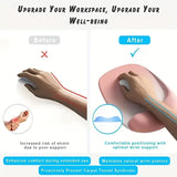 Ergonomic Gel Mouse Pad, 4-Layer Anti-Slip Breathable Support, Conforms to Wrist Prevents Strain, Pain-Free During Long Office Hours.PINK