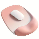 Ergonomic Gel Mouse Pad, 4-Layer Anti-Slip Breathable Support, Conforms to Wrist Prevents Strain, Pain-Free During Long Office Hours.GREY