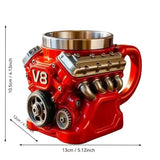 V8 Engine Mug: A must-have for car enthusiasts. Hold the engine in your hand, sip with speed and passion.