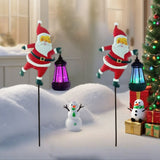 1PCS Solar Santa Claus Lantern Stake Light, Durable Iron Art, Warm & Colorful Light Modes, Brighten Up Your Outdoor Courtyard Christmas Ambiance (Colorful Light) In Australia - Darrahopens