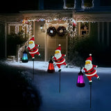 1PCS Solar Santa Claus Lantern Stake Light, Durable Iron Art, Warm & Colorful Light Modes, Brighten Up Your Outdoor Courtyard Christmas Ambiance (Colorful Light)