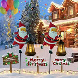 1PCS Solar Santa Claus Lantern Stake Light, Durable Iron Art, Warm & Colorful Light Modes, Brighten Up Your Outdoor Courtyard Christmas Ambiance (Warm Light) In Australia - Darrahopens