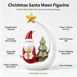 Christmas Moon Resin Figurine, Warm Holiday Tabletop Decoration In Australia - Darrahopens