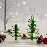 Glass Christmas Tree Candle Holder, Transparent Festive Tabletop Centerpiece In Australia - Darrahopens
