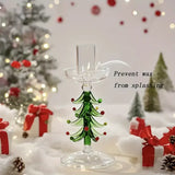 Glass Christmas Tree Candle Holder, Transparent Festive Tabletop Centerpiece In Australia - Darrahopens