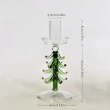 Glass Christmas Tree Candle Holder, Transparent Festive Tabletop Centerpiece In Australia - Darrahopens