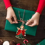 24-Pack Christmas Angel Hanging Ornaments | 2D Flat Pendants to Brighten Your Warm Holiday Atmosphere