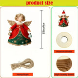 24-Pack Christmas Angel Hanging Ornaments | 2D Flat Pendants to Brighten Your Warm Holiday Atmosphere