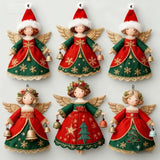 24-Pack Christmas Angel Hanging Ornaments | 2D Flat Pendants to Brighten Your Warm Holiday Atmosphere