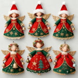 24-Pack Christmas Angel Hanging Ornaments | 2D Flat Pendants to Brighten Your Warm Holiday Atmosphere