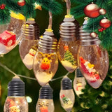 Christmas Wish Bulb String Light | 10 LED Warm Light Mini Scenes, Battery-Powered (Batteries Not Included), 150cm Long, Embedded Santa Claus, Snowman & Reindeer Designs, Hang Anywhere to Brighten Up the Holidays In Australia - Darrahopens