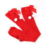 Christmas Over-the-Knee Socks, Handmade Polyester-Cotton Bows, Sweet & Warm Holiday Outfit. 4-Pack A02 Combo Set In Australia - Darrahopens