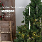 12-Pack Flameless Tapered LED Christmas Candles, Remote Control Timer Crystal Hook Decoration In Australia - Darrahopens