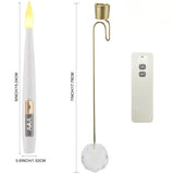12-Pack Flameless Tapered LED Christmas Candles, Remote Control Timer Crystal Hook Decoration