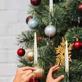 12-Pack Flameless Tapered LED Christmas Candles, Remote Control Timer Crystal Hook Decoration In Australia - Darrahopens