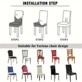 4PCS Christmas Stretch Dining Chair Covers | Snug-Fit Elastic Design, Printed with Ornaments, Snowflakes & Gold Bows, Removable & Machine Washable, Soft Stretch Protective Covers, Ideal for Holiday Gatherings & Home Décor