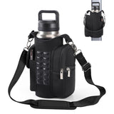 Black Double Row 12 Magnet Sports Water Bottle Bag: Magnetic attachment stays rock-solid, multi-scenario compatibility frees your hands, thickened wear-resistant fabric with thoughtful details, making sports and travel worry-free and efficient./BLACK