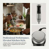 4-in-1 Hand Blender, Blends, Chops, Whisks, and Grinds All in One Machine, 25-Speed Adjustment with TURBO Boost, Splash-Proof and Easy to Disassemble and Clean – Your All-in-One Kitchen Partner.