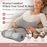 Graphene Heating Vibration Lumbar Massager, 3 in 1 Back Cushion, Lumbar Support + Massage & Heat Therapy, Deep Relaxation for a Warm Sleep