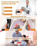Graphene Heating Vibration Lumbar Massager, 3 in 1 Back Cushion, Lumbar Support + Massage & Heat Therapy, Deep Relaxation for a Warm Sleep