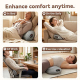Graphene Heating Vibration Lumbar Massager, 3 in 1 Back Cushion, Lumbar Support + Massage & Heat Therapy, Deep Relaxation for a Warm Sleep